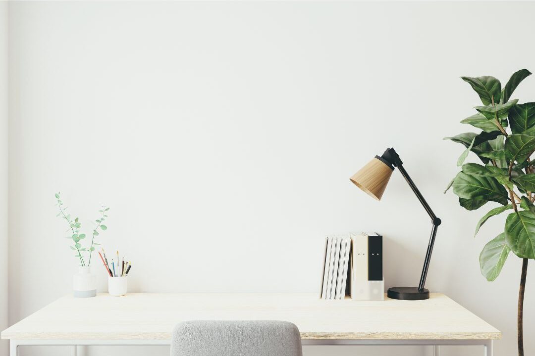 aesthetic decor elements in a beautiful work from home space