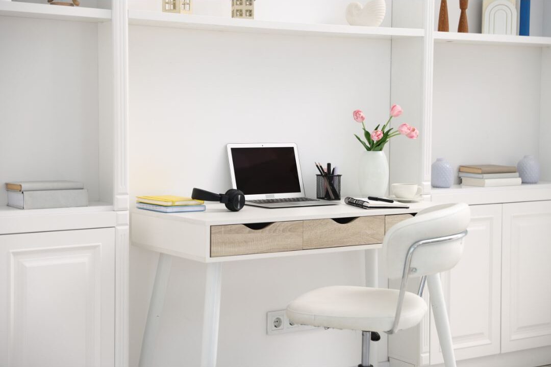 bedroom office setup as a small home office idea for stay at home moms