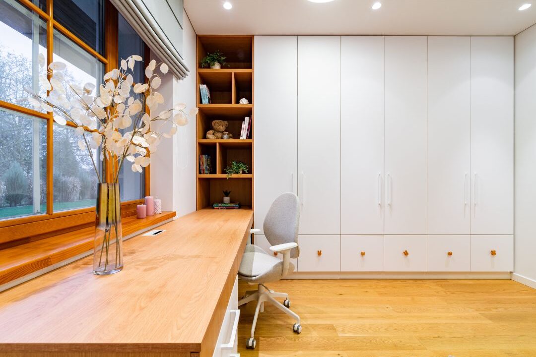 cloffice wardrobe conversion as an innovative small home office idea for moms