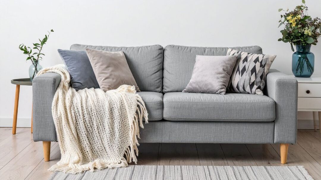 coordinated throw pillows making a home sofa feel luxurious and intentional