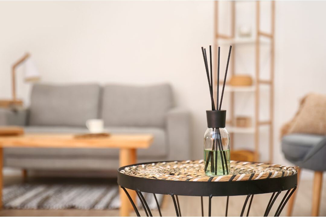 essential oil diffuser adding a luxurious scent to a home living space