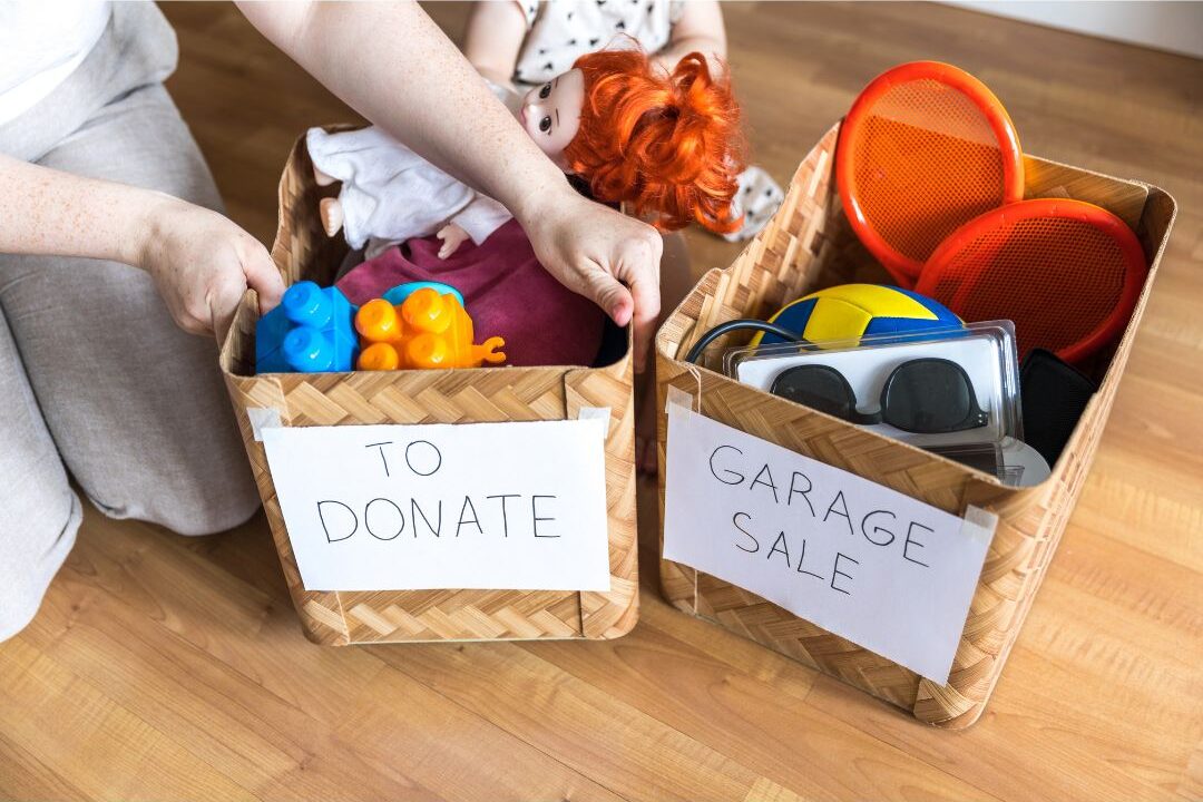 donating toys quarterly to prevent playroom buildup