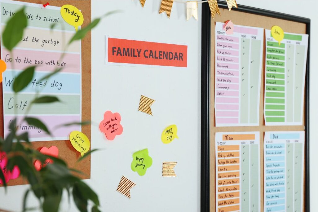 setting up a family command center for a calm home environment