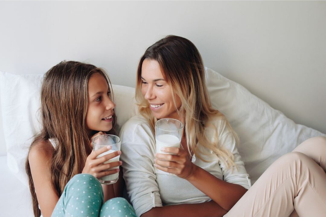 mom connecting with her children as a free self care habit
