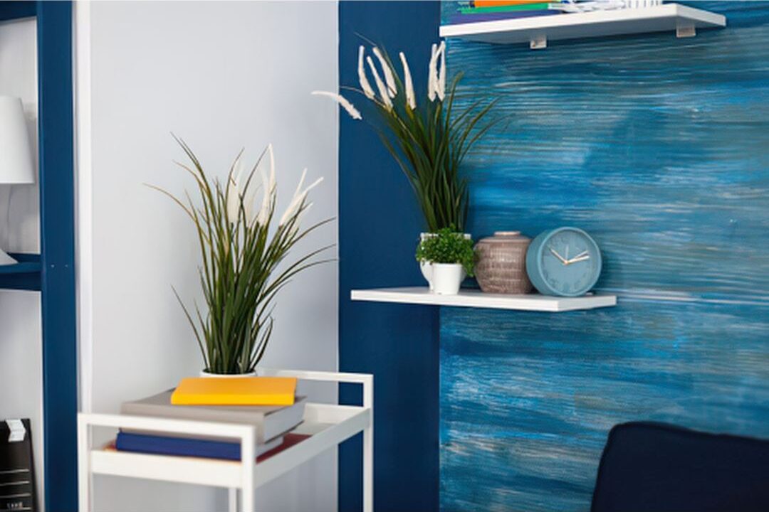 floating corner desk setup for moms as a compact space saving solution