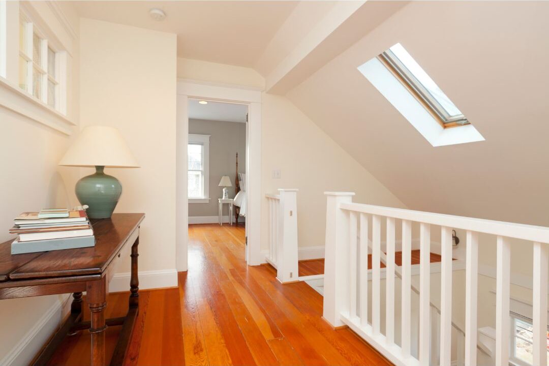 hallway landing desk workspace as a smart small home office idea