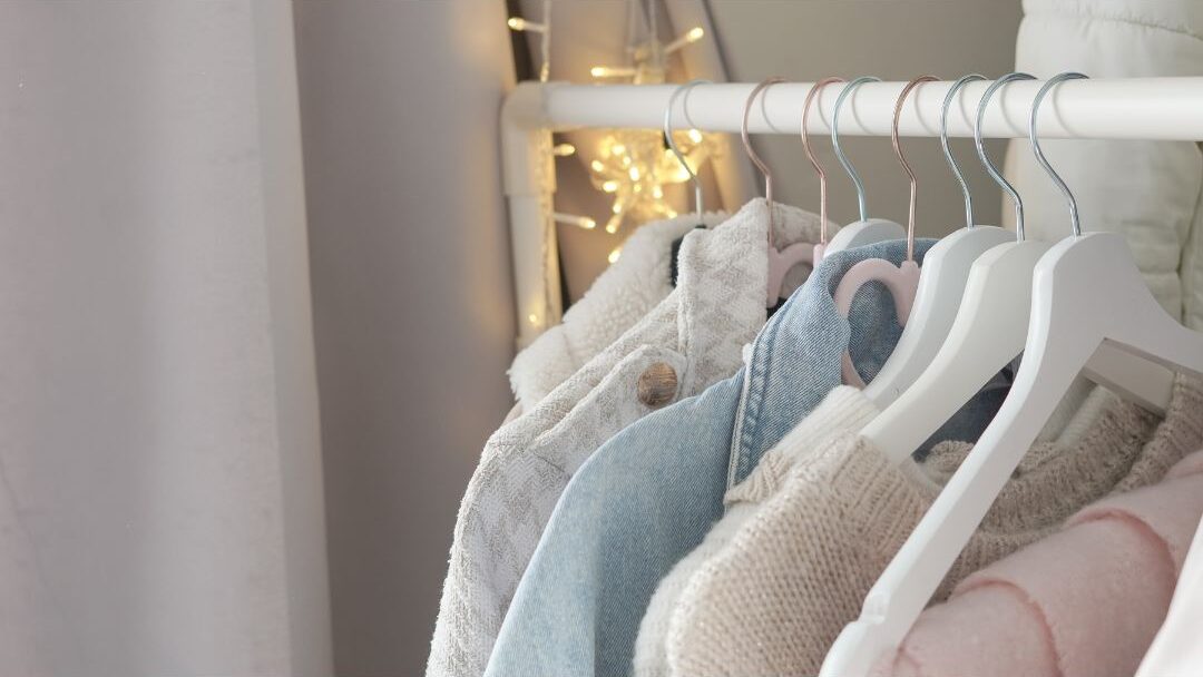 matching hangers in an organized wardrobe as a tiny change that feels luxurious