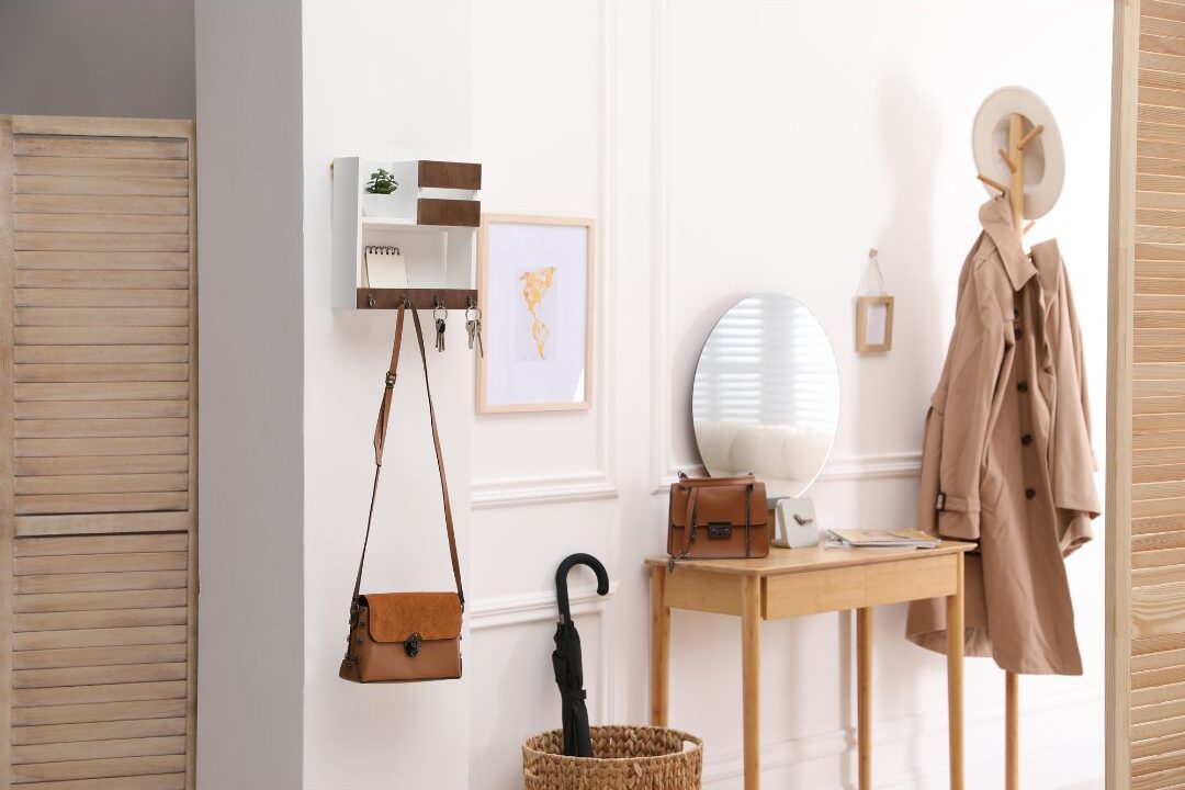 an organized entryway drop zone making a home feel luxurious from the moment you walk in