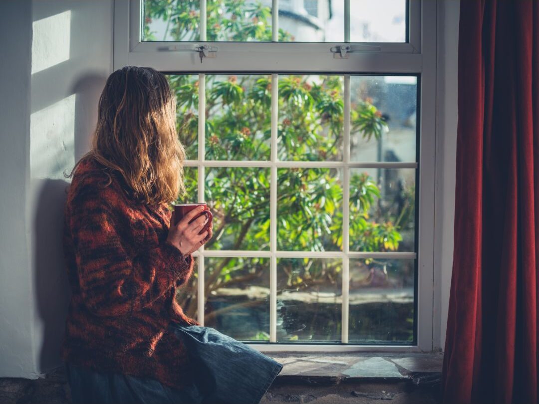 a mother enjoying quiet peaceful rest reflecting on authentic soft living