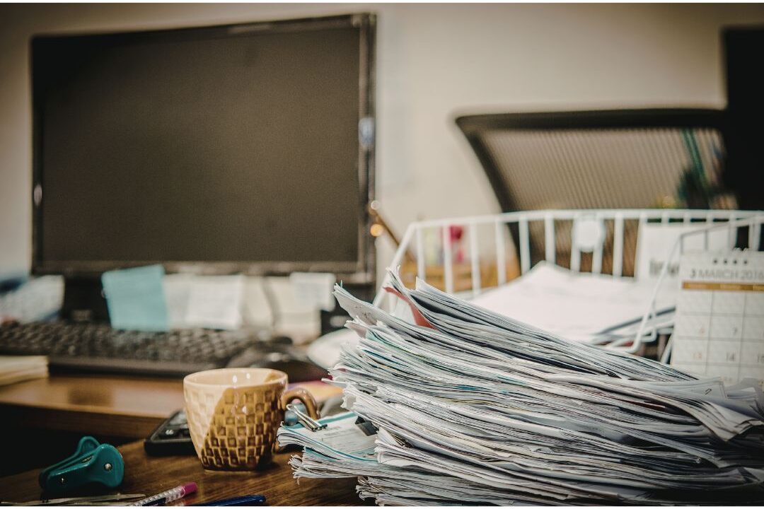 paper and mail pile making a home feel messy even after cleaning