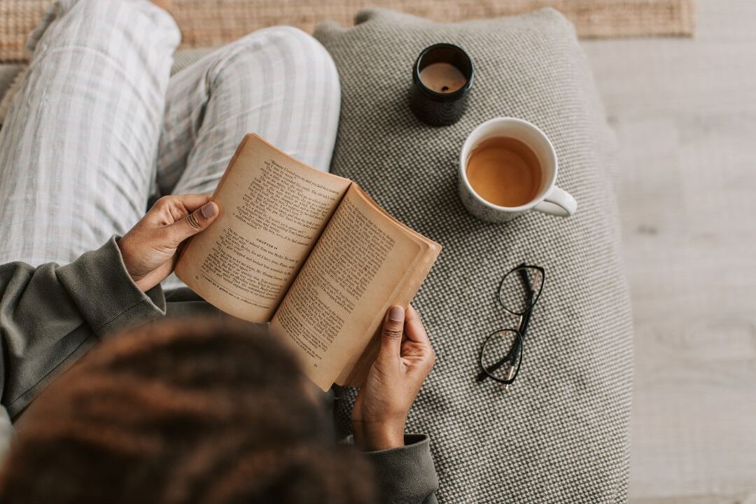 reading a fiction book chapter as a self care idea for moms who never have time
