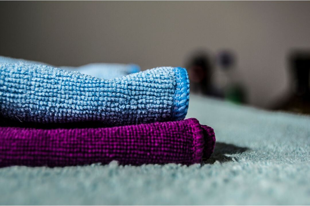 reusable microfibre cloths replacing paper towels as a budget fix for stay at home moms