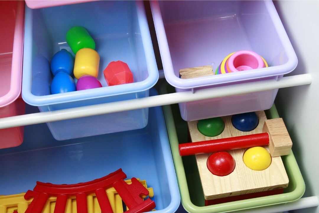 rotating children toys to reduce daily living room clutter