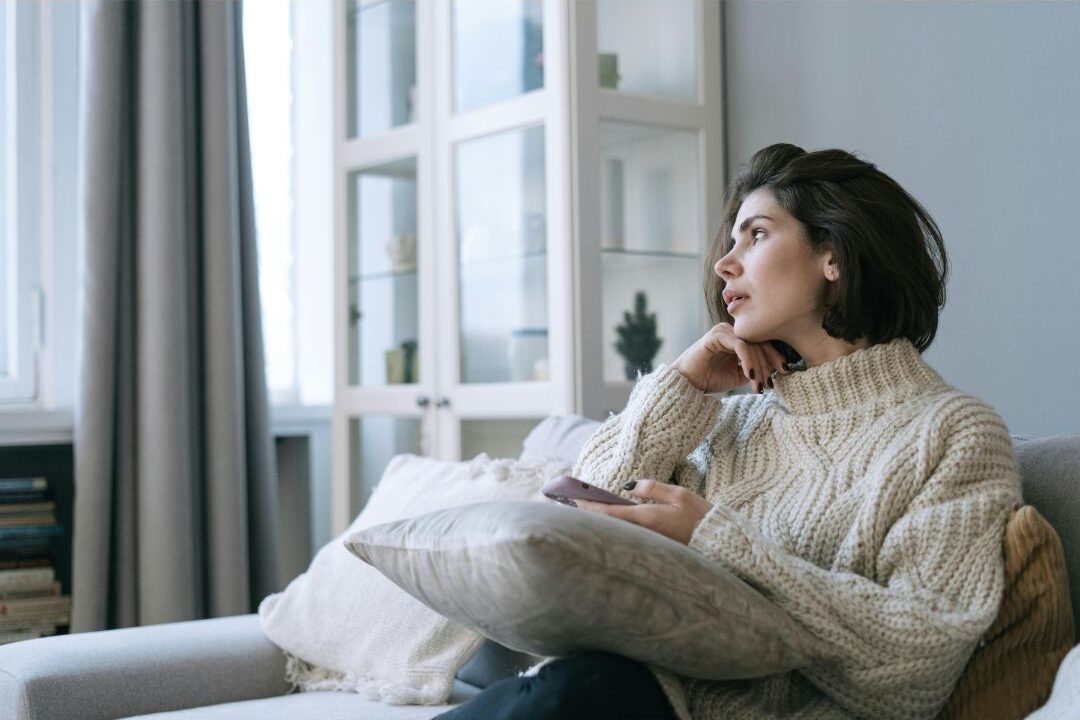 woman reflecting on her emotions as a free mental self care habit
