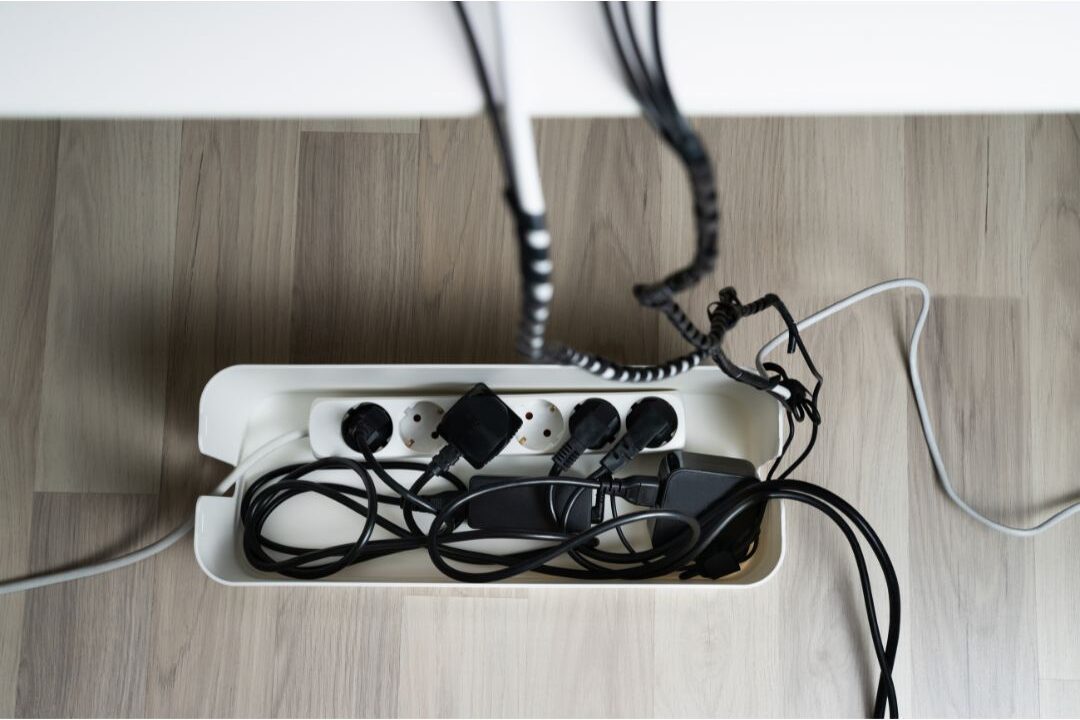 visible cables and cords making a home feel messy even after cleaning
