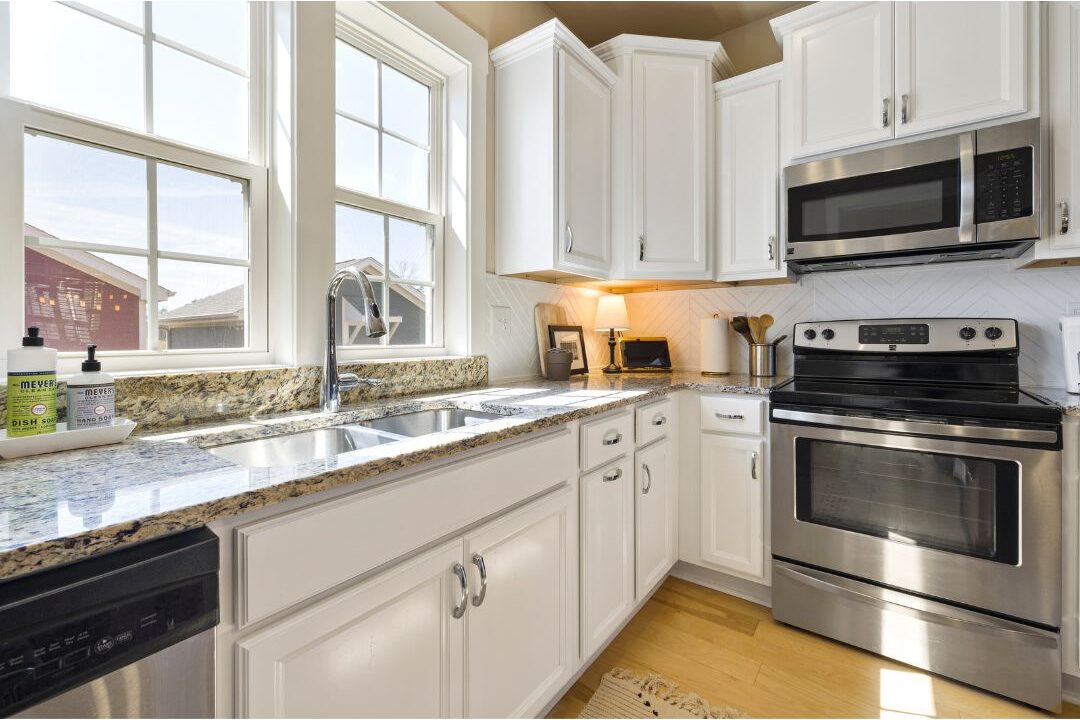 clean organized kitchen showing the benefits of buying time and delegating tasks