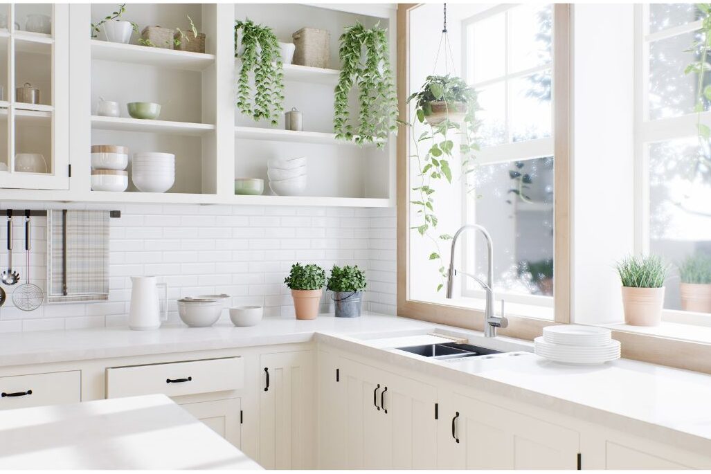 clean minimalist kitchen countertop highlighting why you should stop wasting money on these household items
