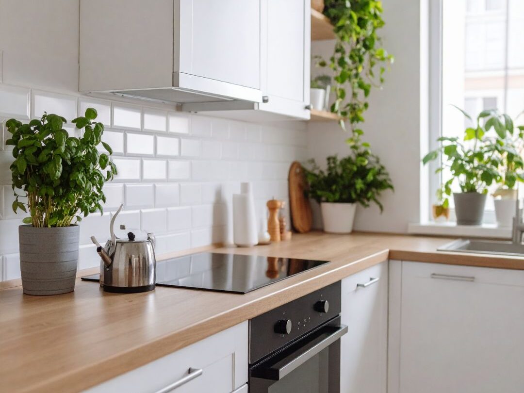 organized bright kitchen with neat countertops and natural light demonstrating completed daily reset