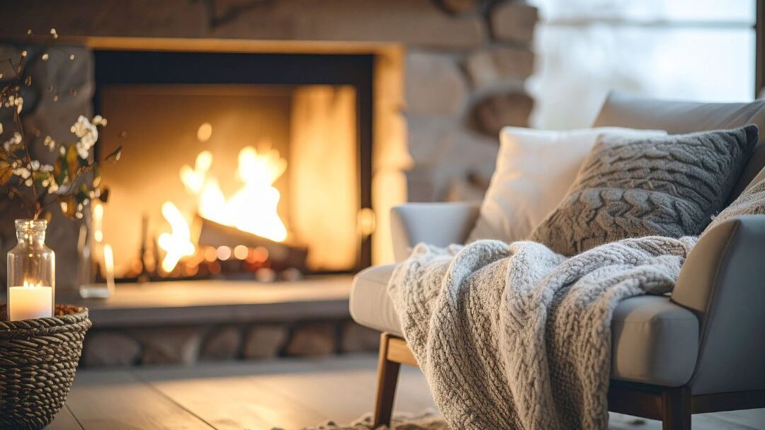 cozy living room armchair with a soft blanket and warm natural lighting demonstrating how to stop feeling guilty about rest