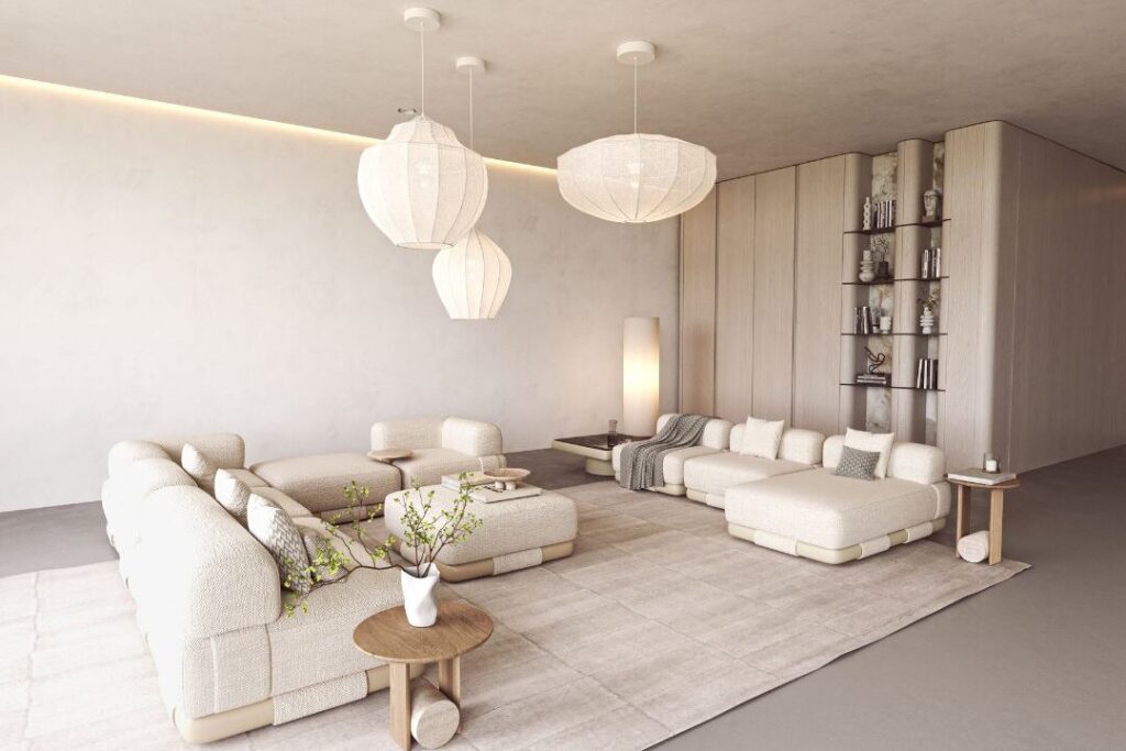 modern living room showcasing lifestyle choices and financial balance