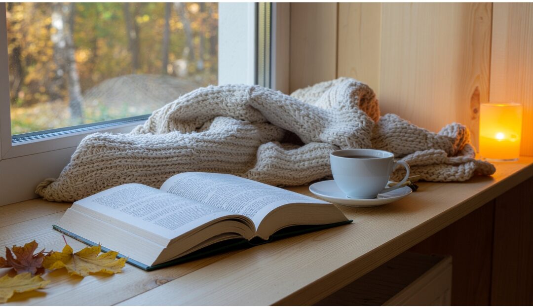 warm evening tea beside open book on cozy nightstand building evening routines