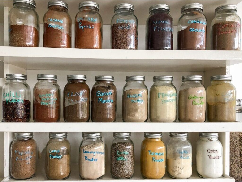 organized pantry displaying essential household infrastructure and food storage
