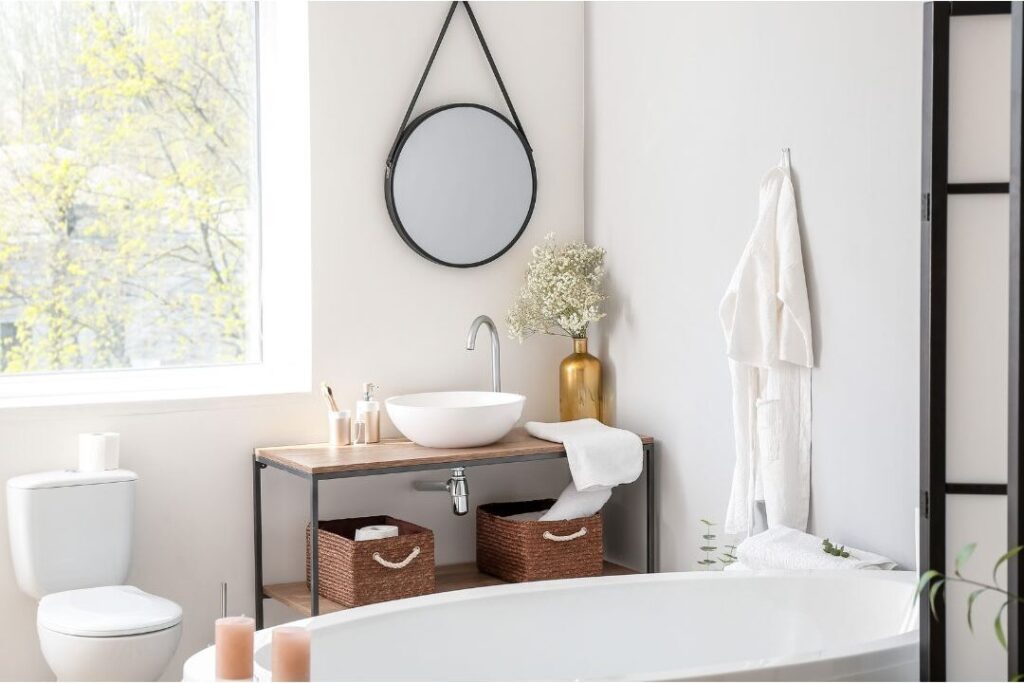 cozy candlelit bath setup reflecting free self-care alternatives for soft life moms