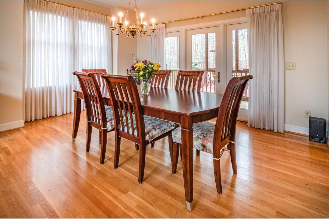 handcrafted solid oak dining table with fine joinery detail