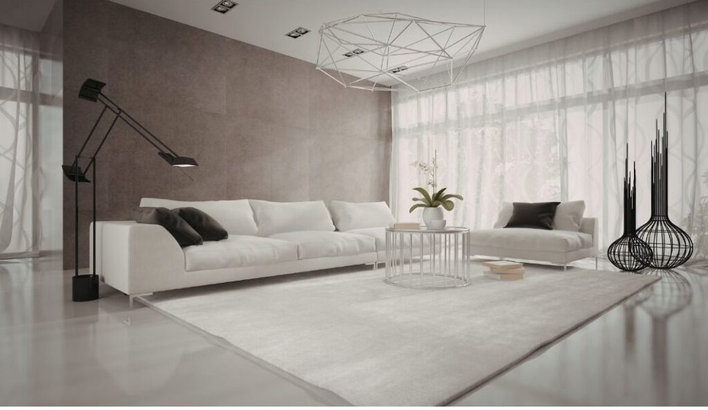 elegant sunlit living room showing how i tried living like a rich homemaker for 30 days to transform my routine