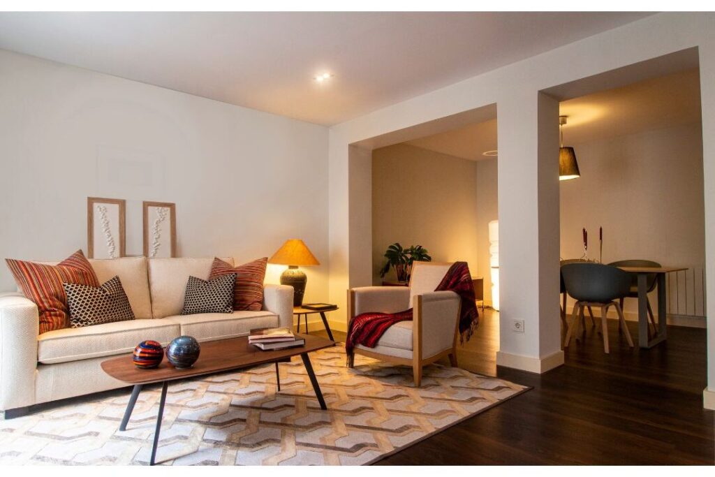 cozy sunlit living room representing peace margin rule for family budgeting