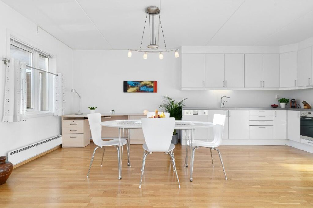 bright airy dining room reflecting long-term mindset shifts in home management