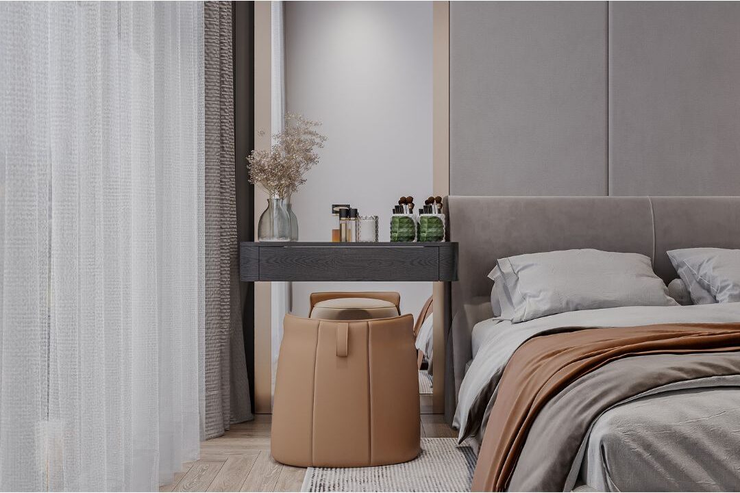 peaceful bedroom setup with wooden side table discovering 60 soft life ideas every mom should try